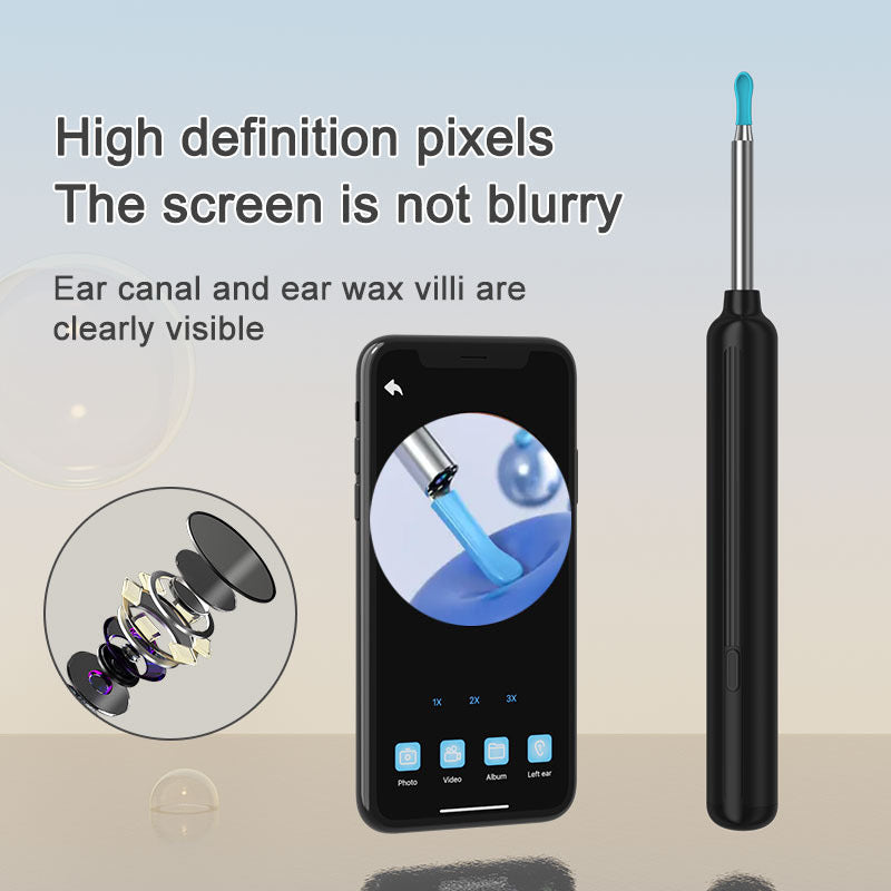 6-in-1 Smart Ear Wax Removal Kit with 1080P HD Camera – Safe, Rechargeable Ear Cleaner for iPhone, iPad & Android