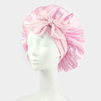 Luxury Non-Slip Satin Bonnet with Adjustable Tie Band – Double-Layer Hair Protection for Edges, Curls & Wigs