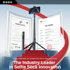 67” Selfie Stick Tripod with Remote – 360° Rotatable, Extendable Phone Stand for Live Streaming, Travel & Video Recording