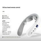 Premium Bluetooth USB Neck Massager – Heat Therapy, Voice & Remote Control, Washable & Portable