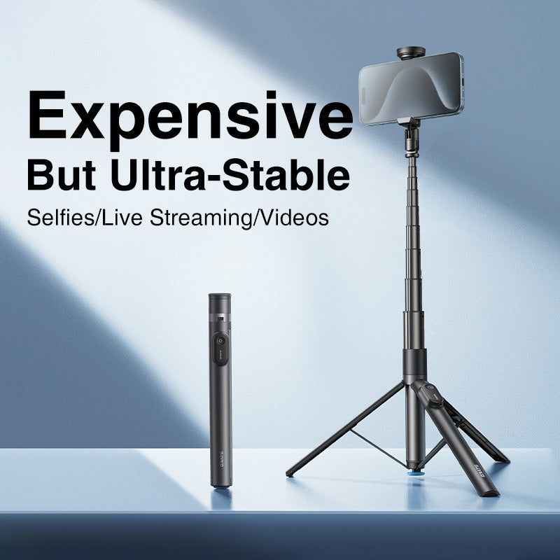 67” Selfie Stick Tripod with Remote – 360° Rotatable, Extendable Phone Stand for Live Streaming, Travel & Video Recording