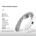 Premium Bluetooth USB Neck Massager – Heat Therapy, Voice & Remote Control, Washable & Portable